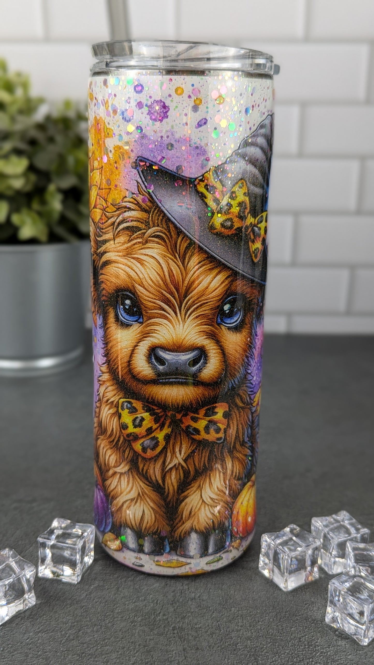 Fluffy Cow Halloween 20 oz Tumbler