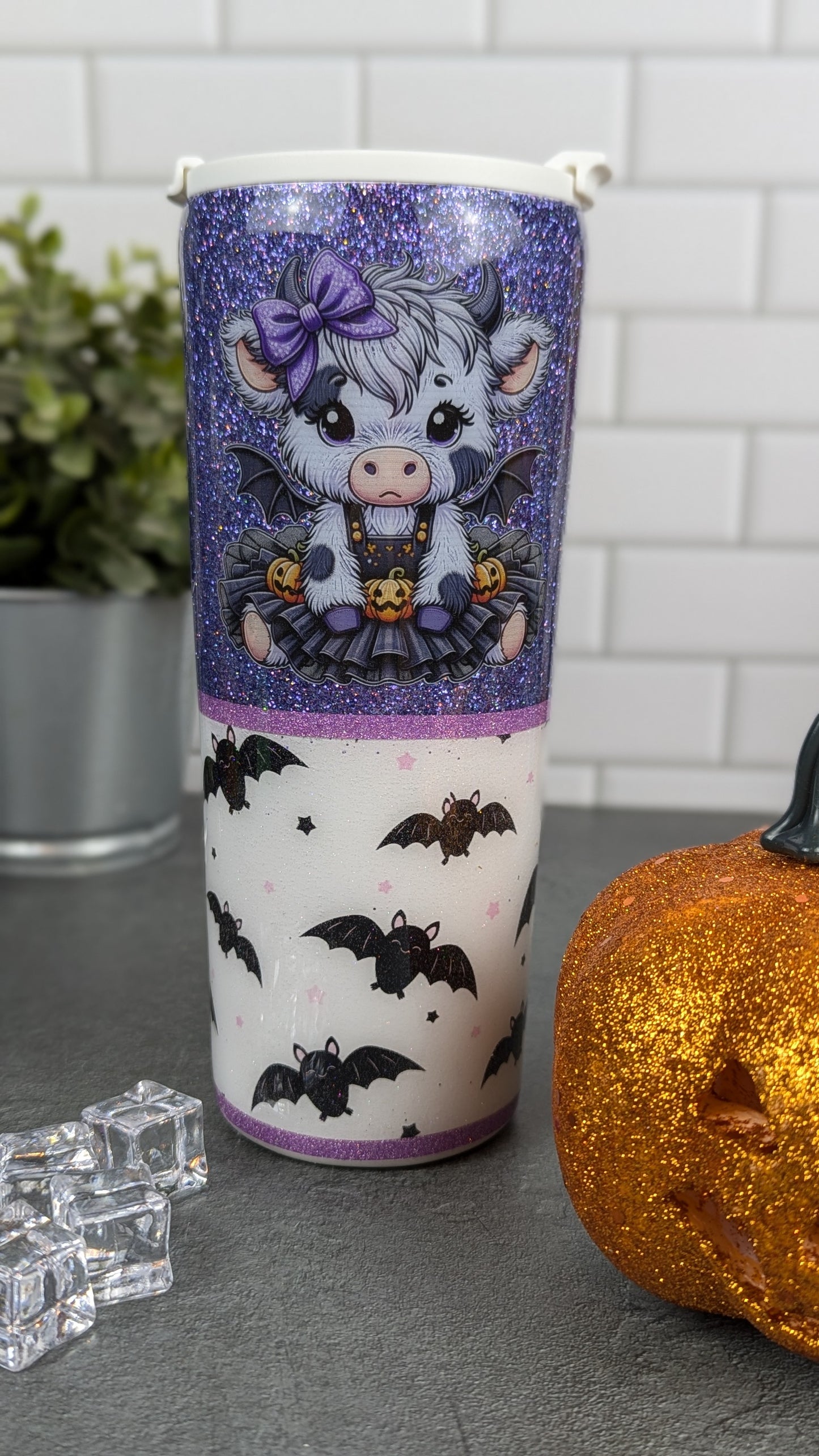 Batty Baby Cow 24 oz Duo Flip Lid Tumbler