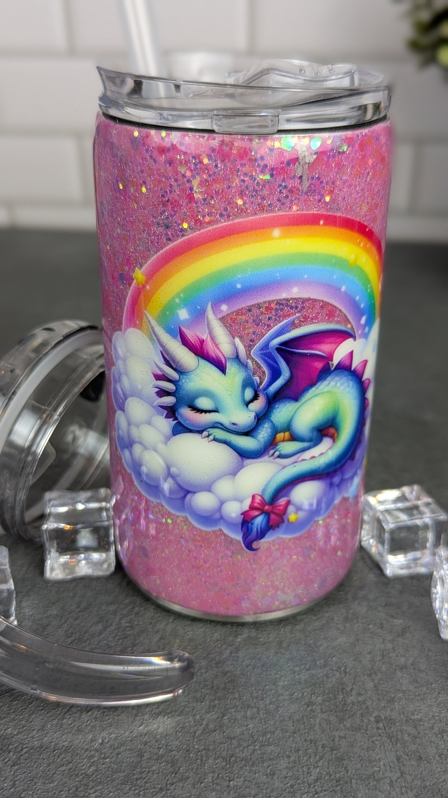 Sleeping Dragon 12oz Sippy Cup/Tumbler Tumbler