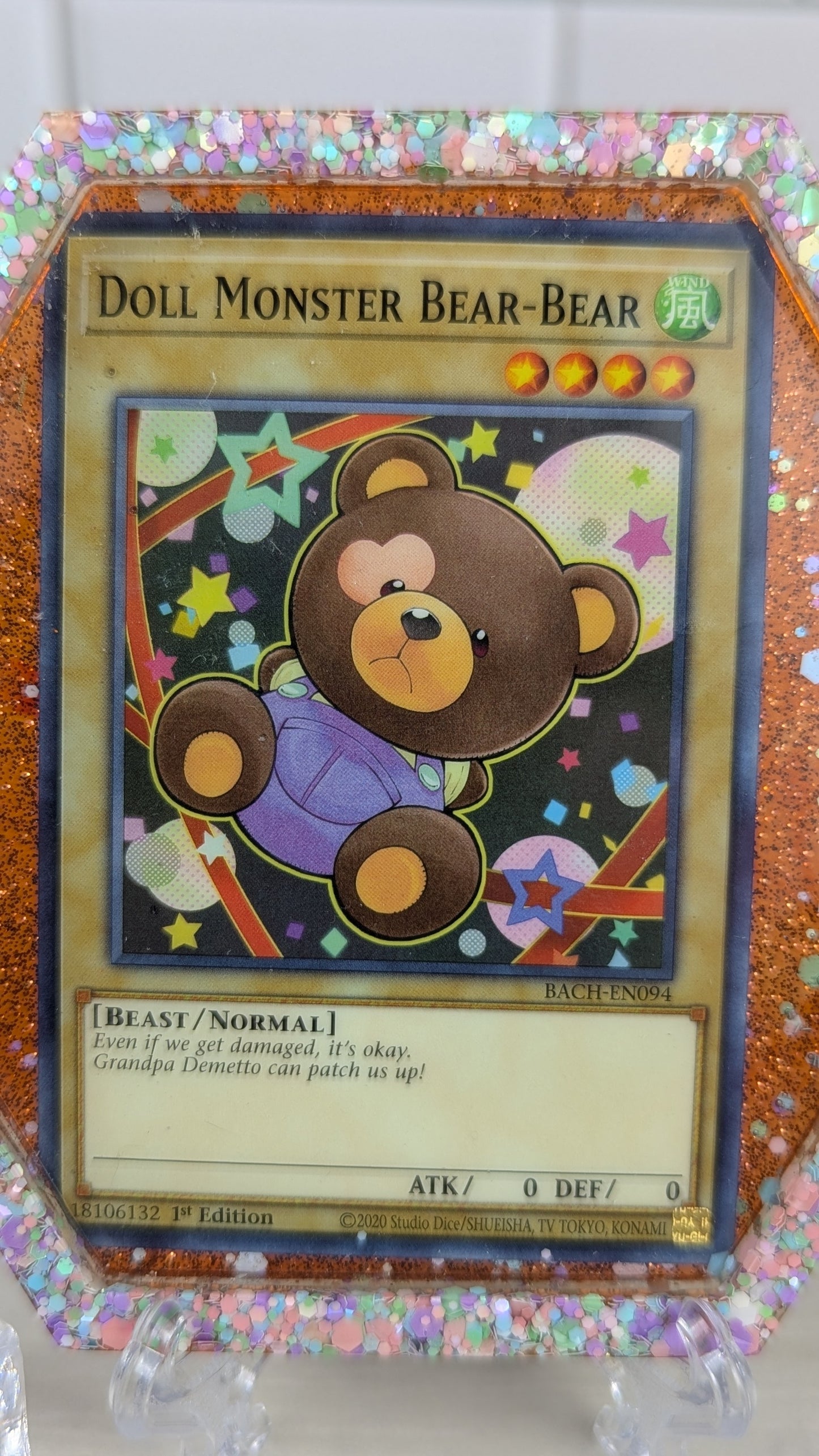 Yu-Gi-Oh! Bear Monster Doll-Doll Card Coaster