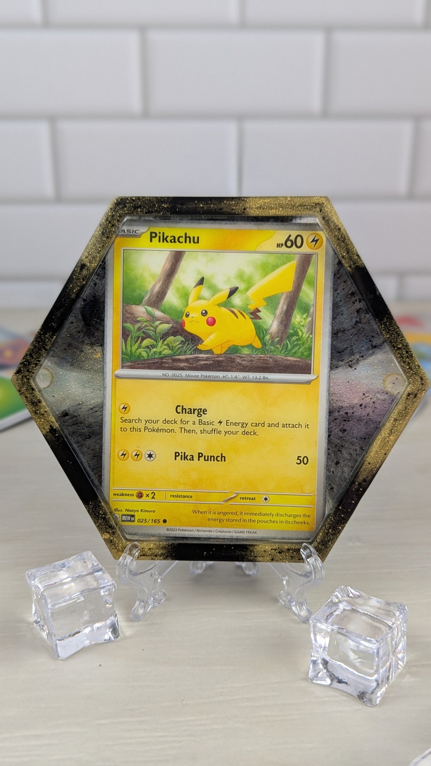 Pikachu Hexagon Card Coaster