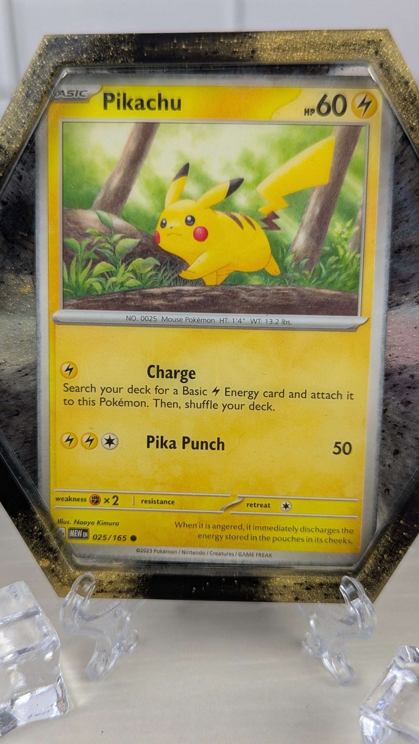 Pikachu Hexagon Card Coaster