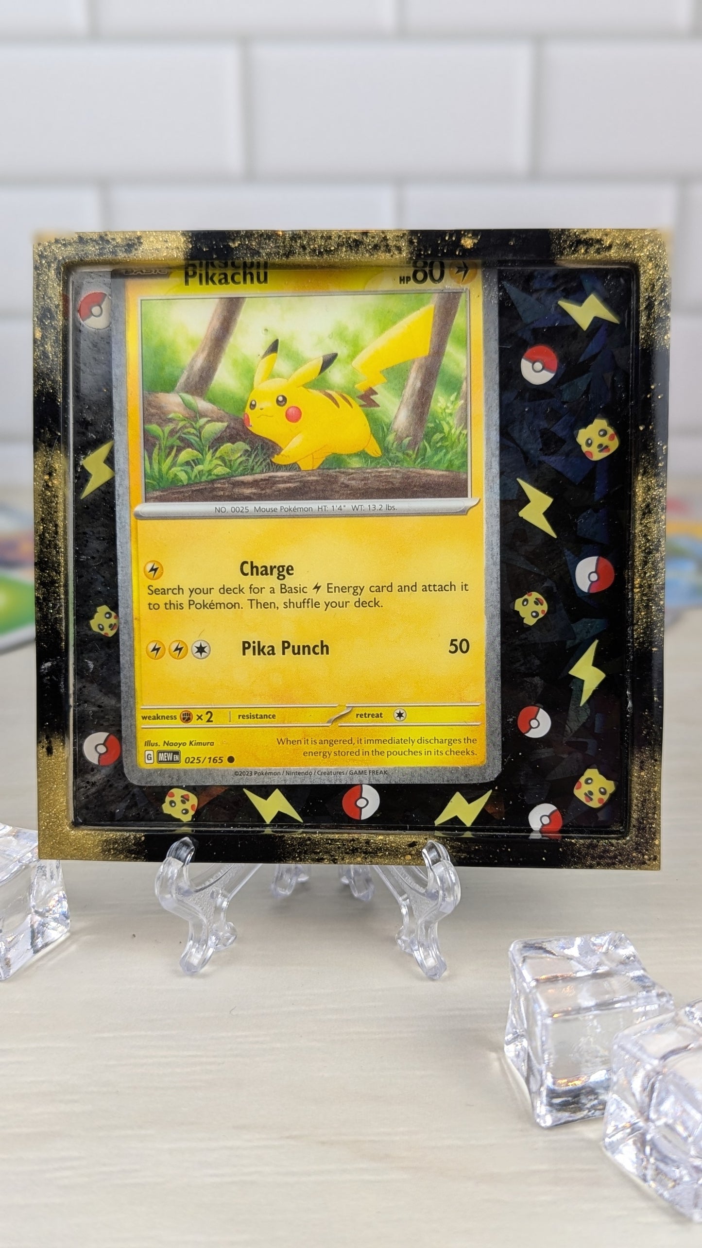 Pikachu Black & Yellow Card Coaster