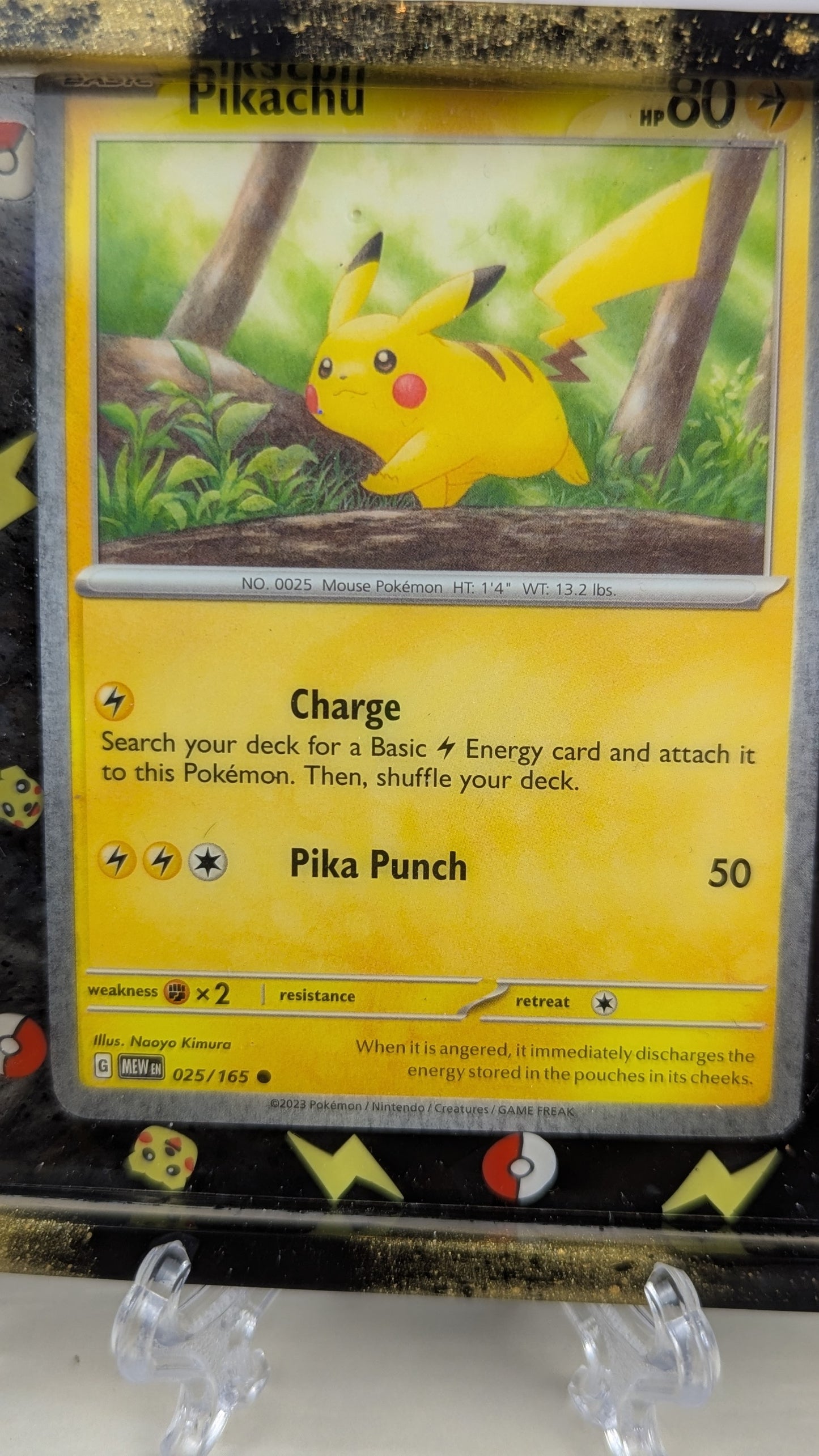 Pikachu Black & Yellow Card Coaster