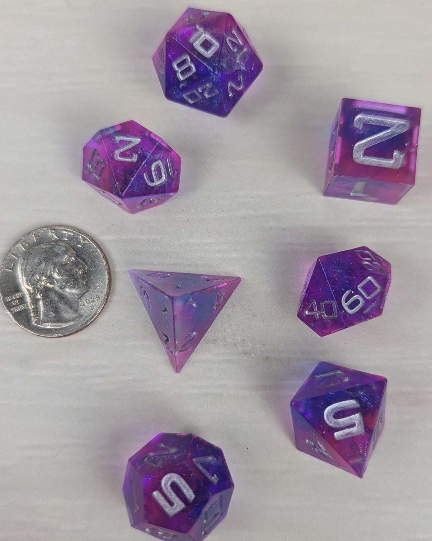 Purple & Pink Dice Set