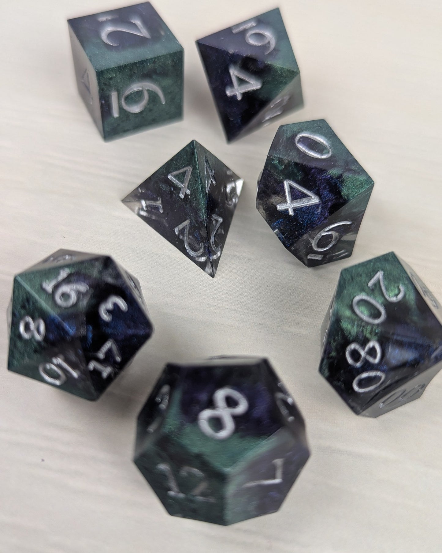 Green & Black Dice Set