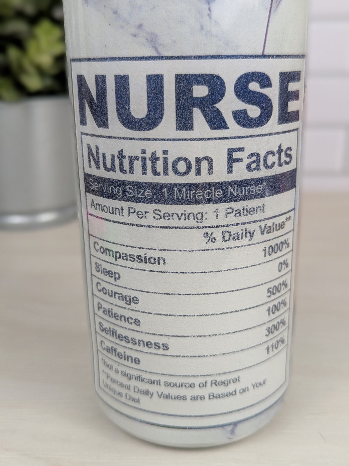 Nurse Ingredients 20iz Skinny Tumbler