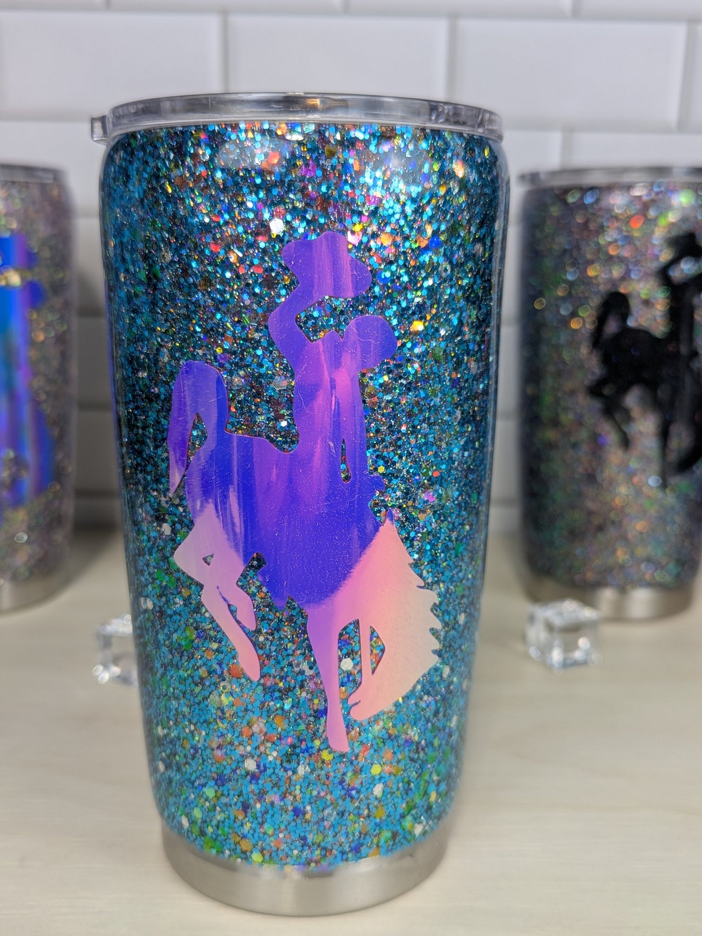 UW Steamboat Glitter 20 oz Tumbler