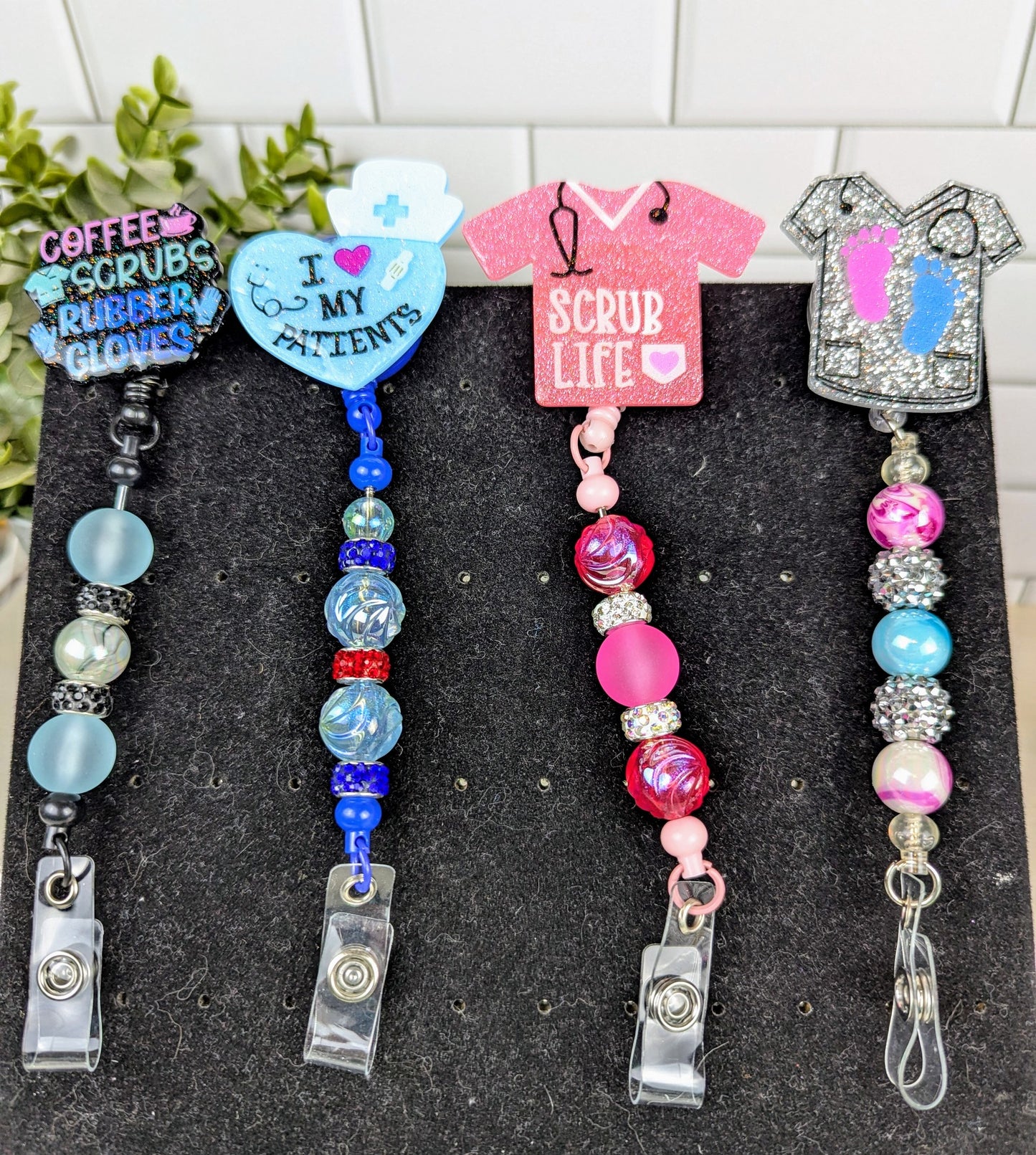 Nursing Beaded Badge Reel Collection