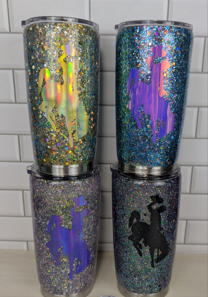 UW Steamboat Glitter 20 oz Tumbler