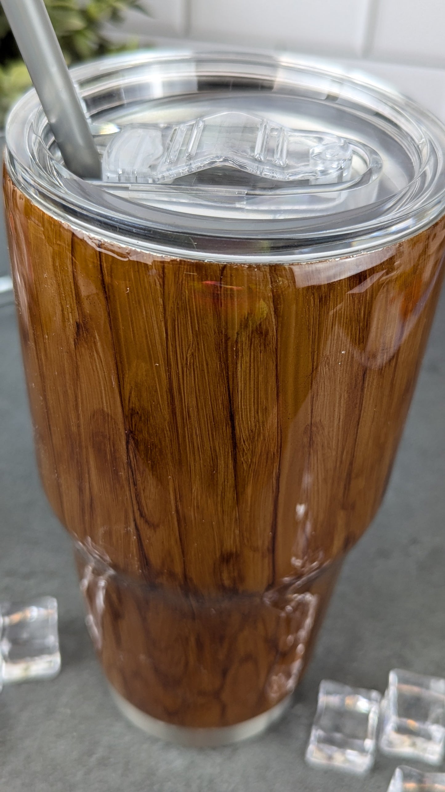 Bigfoot Spirit Animal Woodgrain 30 oz Tumbler