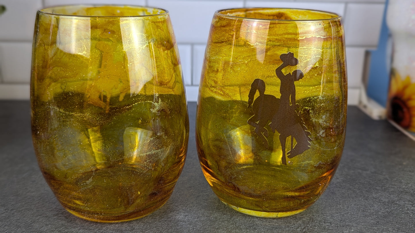 UW Steamboat Wine Glasses