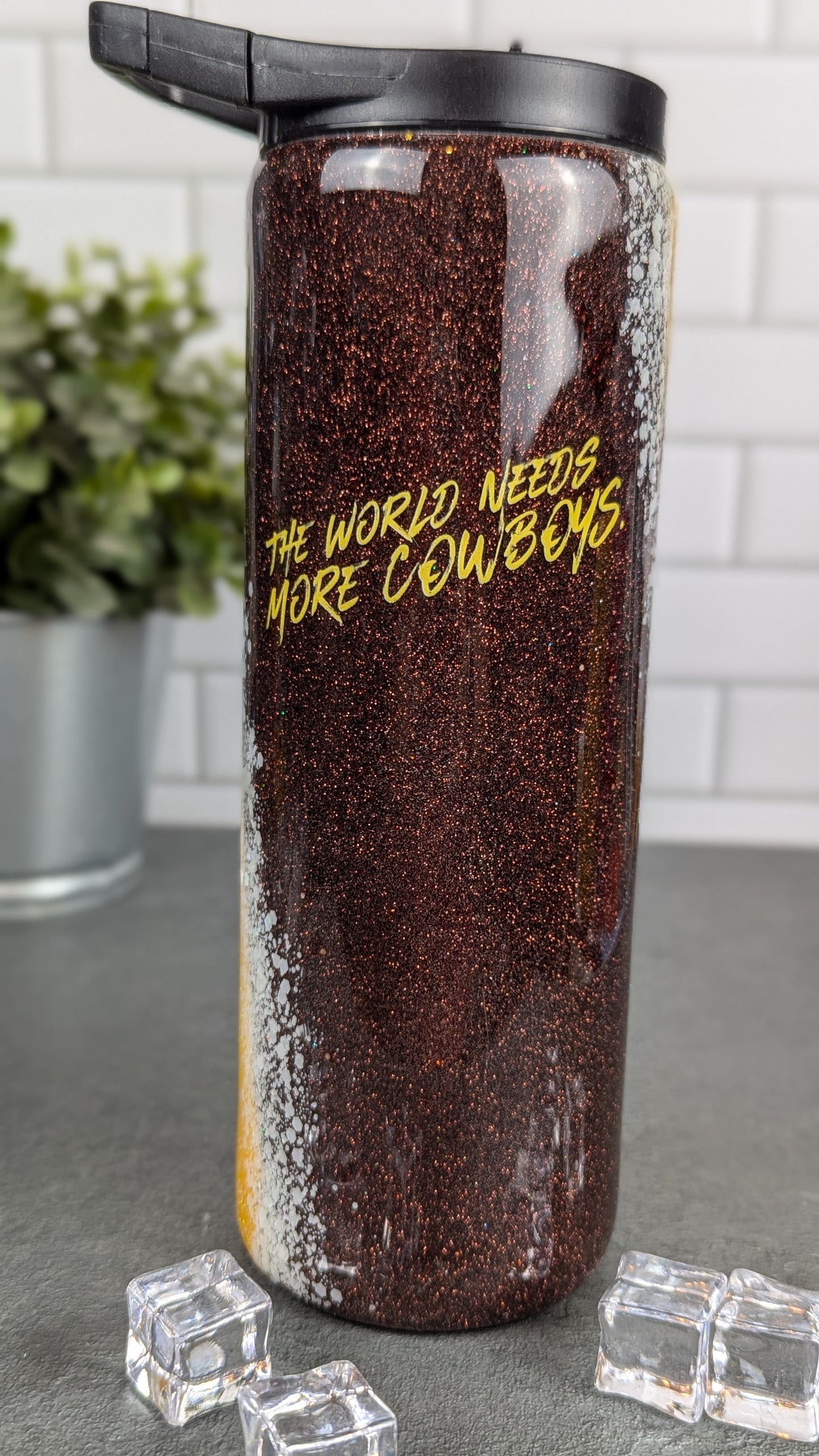 UW Split Glitter 20 oz Tumbler with Duo Lid