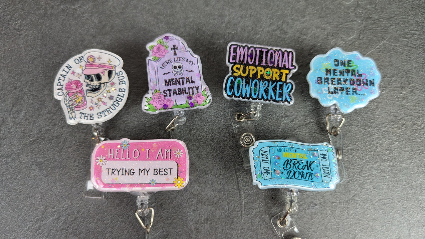 Mental Health Badge Reel Collection