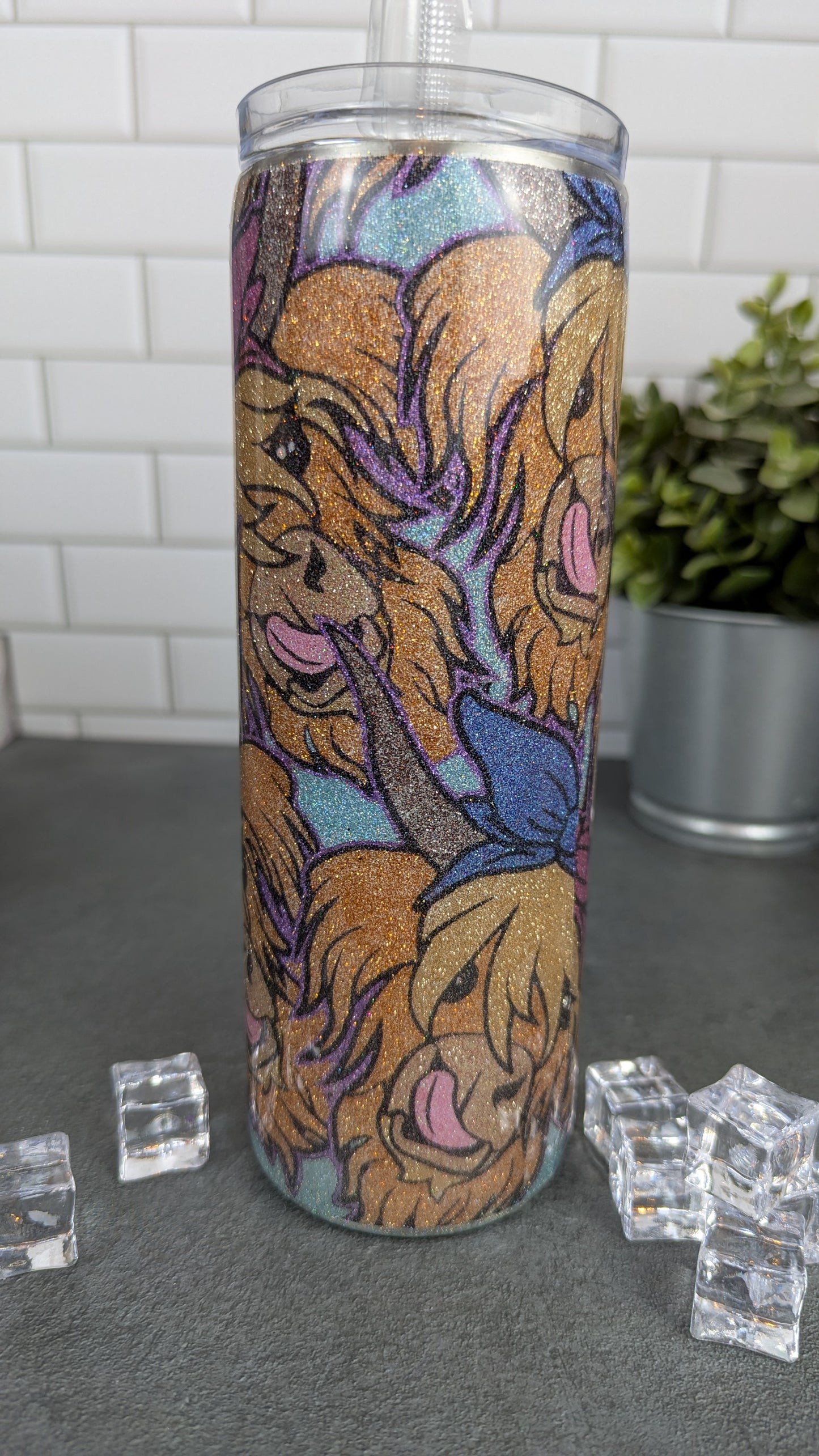 Fluffy Cow Burst 20oz Tumbler