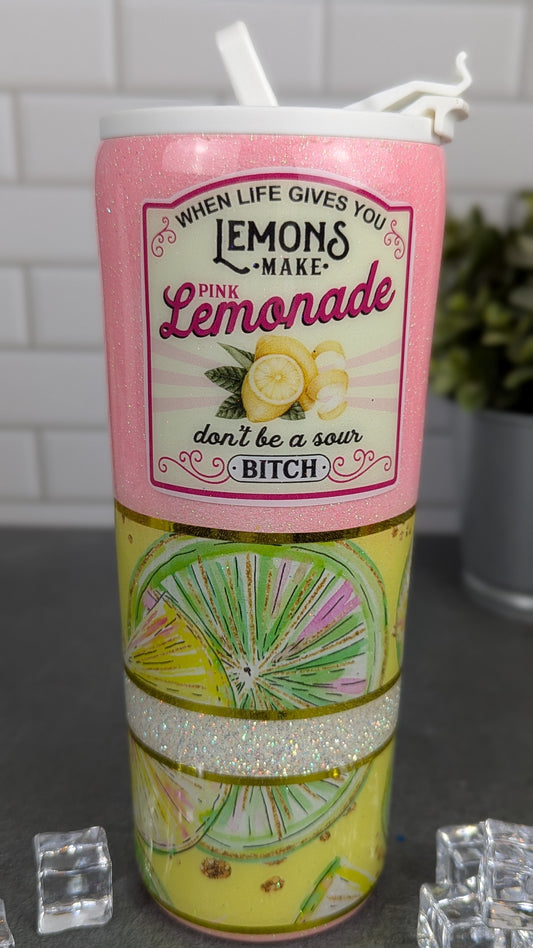 Lemons Sour B**ch 24 oz Duo Flip Lid Tumbler