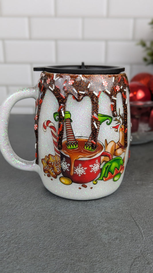 Elf Hot Cocoa Drip 14oz mug