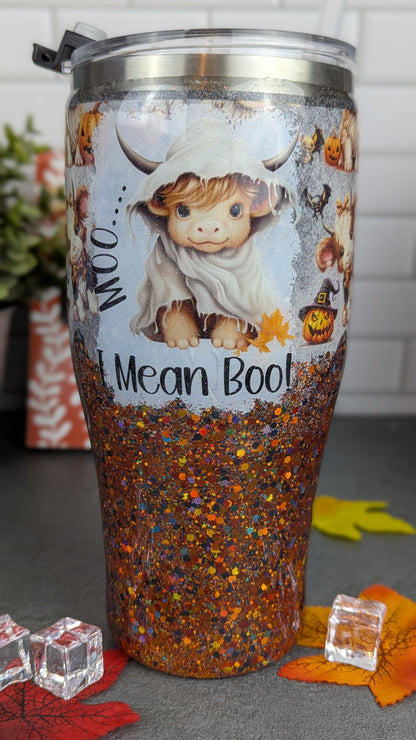 Moo Boo Fluffy Cow 32 oz Tumbler