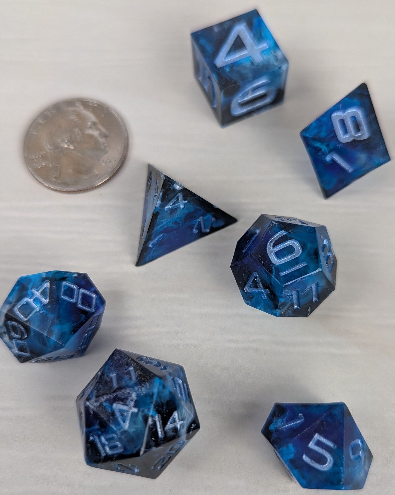 Shades of Blue Dice Set