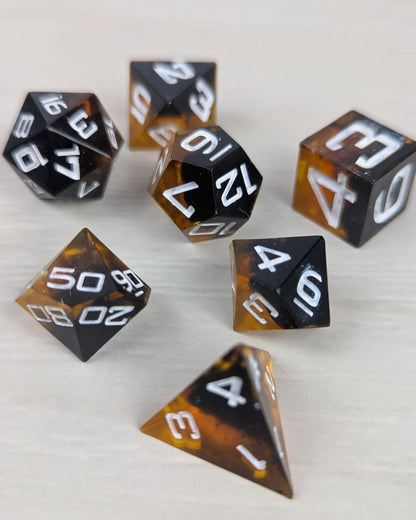 Brown & Gold Dice Set