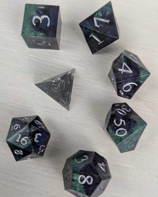 Green & Black Dice Set