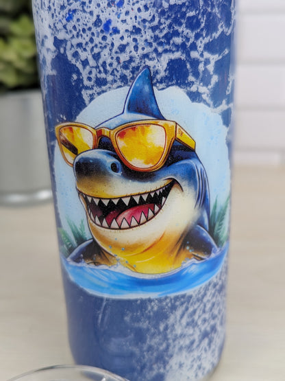 Cool Shark Ocean 15 oz Duo Lid Tumbler