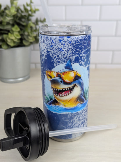 Cool Shark Ocean 15 oz Duo Lid Tumbler