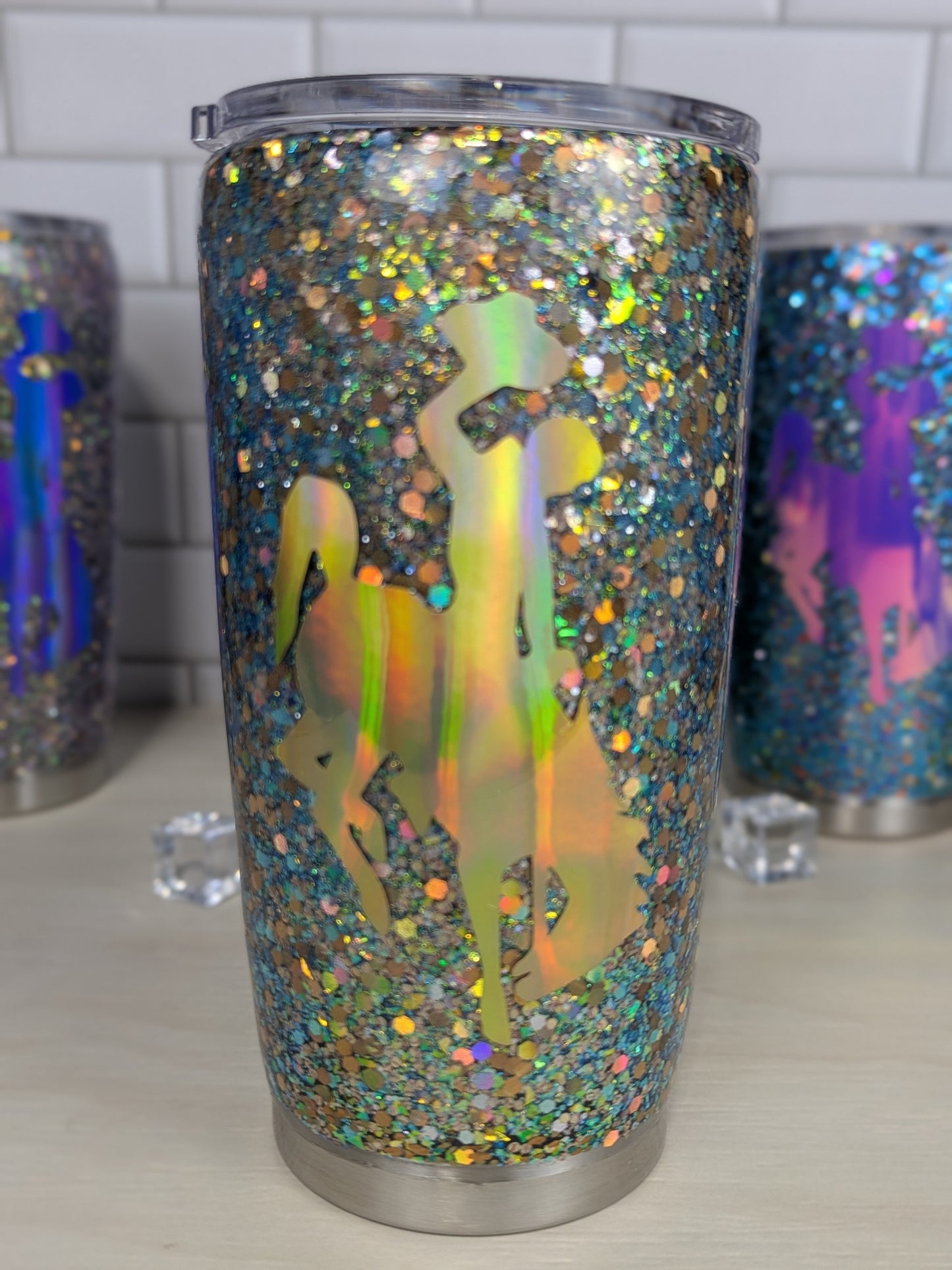 UW Steamboat Glitter 20 oz Tumbler