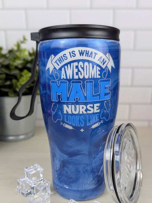 Awesome Male Nurse 30 oz Duo Lid Tumbler