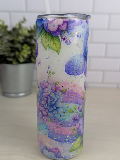 Cutesy Frog and Butterfly 20 oz Tumbler