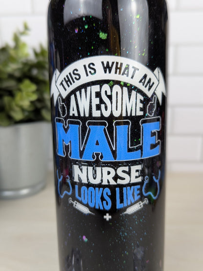 Awesome Male Nurse 18 oz Dual Flip Tumbler
