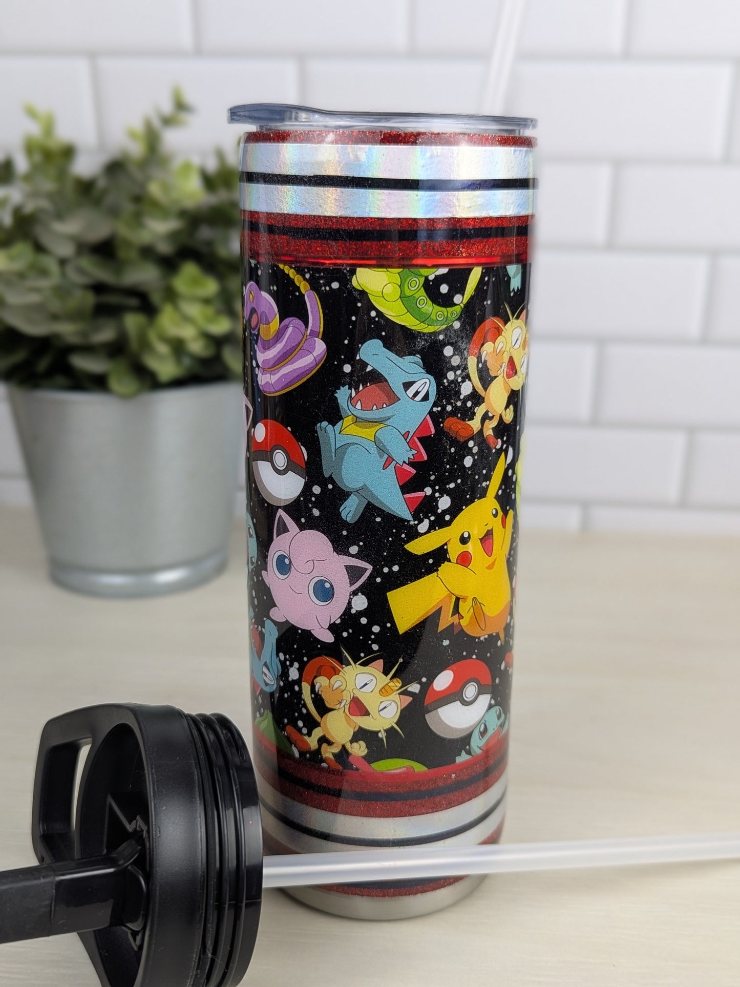 Pokemon Red/Black 20 oz Duo Lid Tumbler