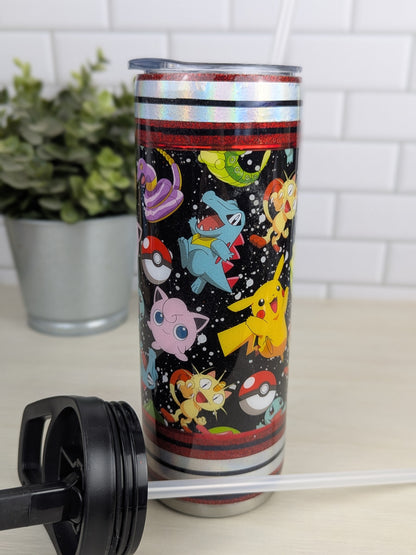 Pokemon Red/Black 20 oz Duo Lid Tumbler