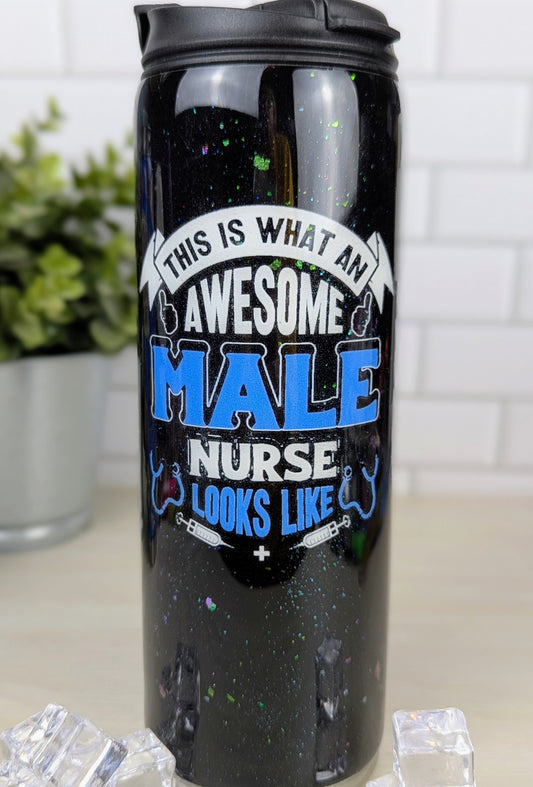 Awesome Male Nurse 18 oz Dual Flip Tumbler