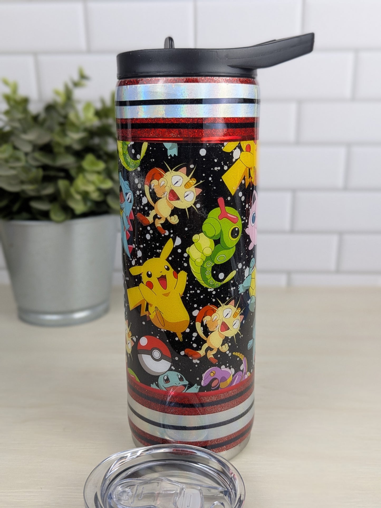 Pokemon Red/Black 20 oz Duo Lid Tumbler