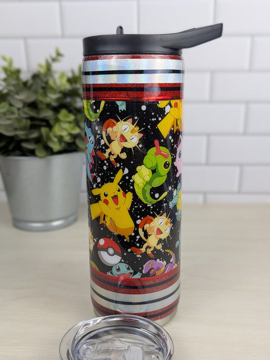Pokemon Red/Black 20 oz Duo Lid Tumbler