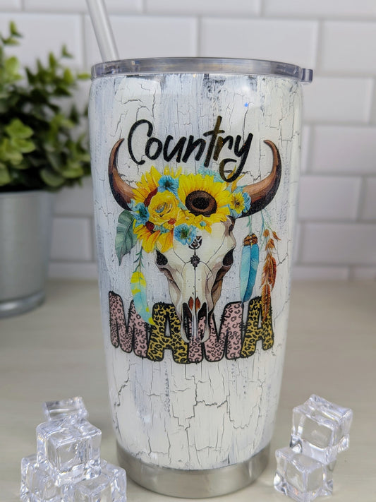 Country Mama Crackle 20 oz Tumbler