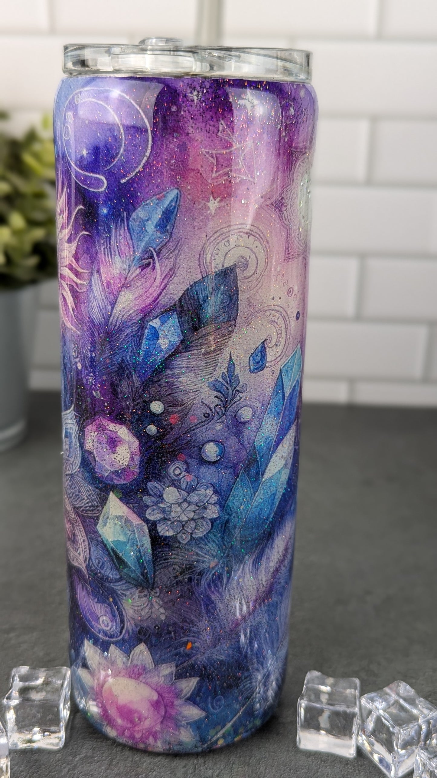 Purple Crystal 20 oz Tumbler